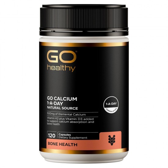 GO Healthy 高之源 一天一粒钙胶囊 维生素K2维生素D3 120粒 保质期：2028.1